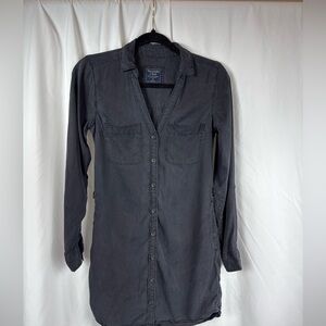 Abercrombie Fitch Women's Size XS Black Shirtdress Button Down